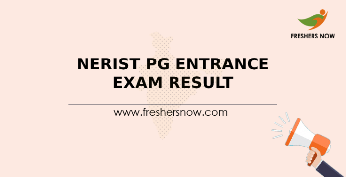 NERIST PG Entrance Exam Result