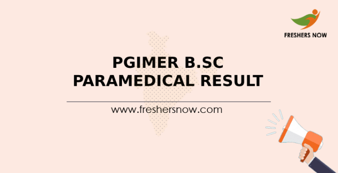 PGIMER B.Sc Paramedical Result