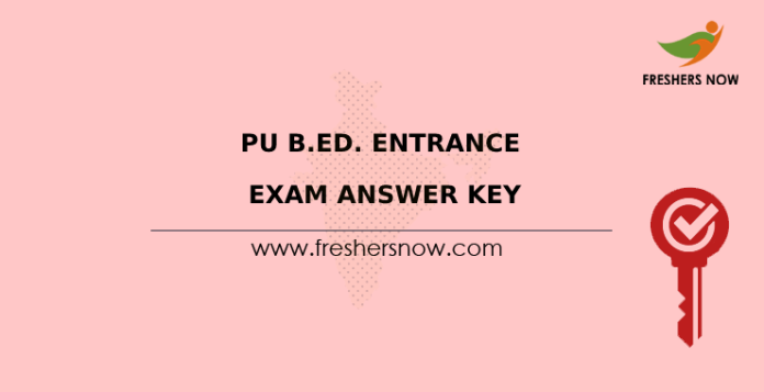 PU B.Ed. Entrance Exam Answer Key