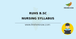 RUHS B.Sc Nursing Syllabus 2025 & Exam Pattern PDF Download