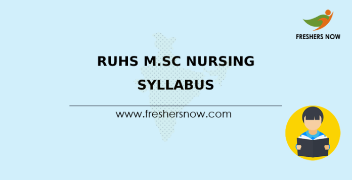 RUHS M.Sc Nursing Syllabus