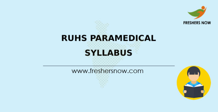 RUHS Paramedical Syllabus