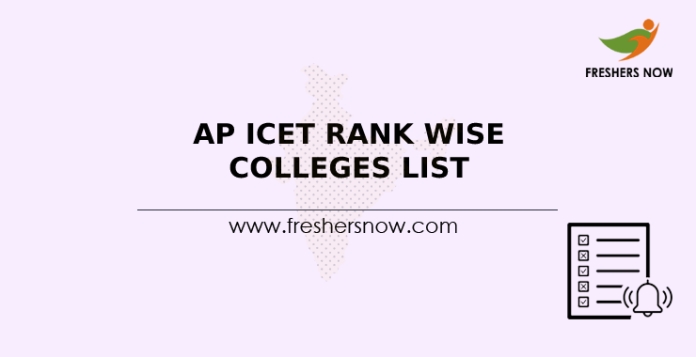 AP ICET Rank Wise Colleges List