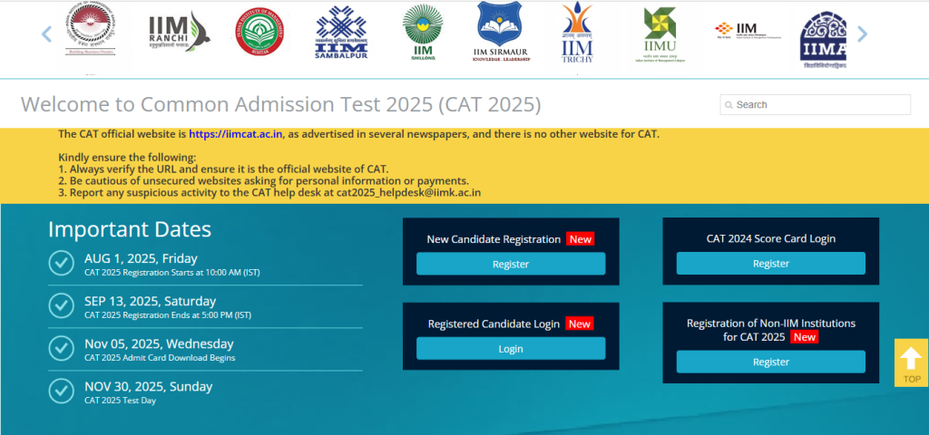 CAT 2025 Registration