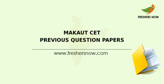 MAKAUT CET Previous Question Papers