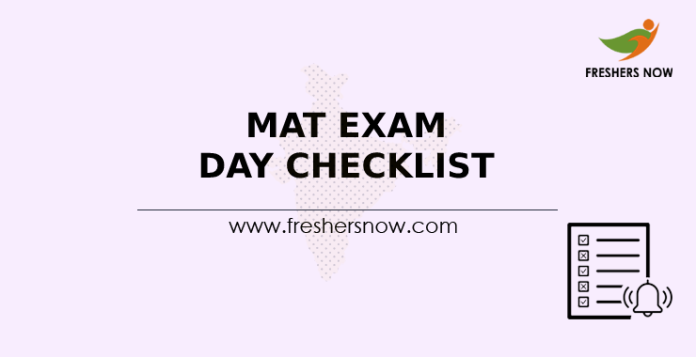 MAT Exam Day Checklist