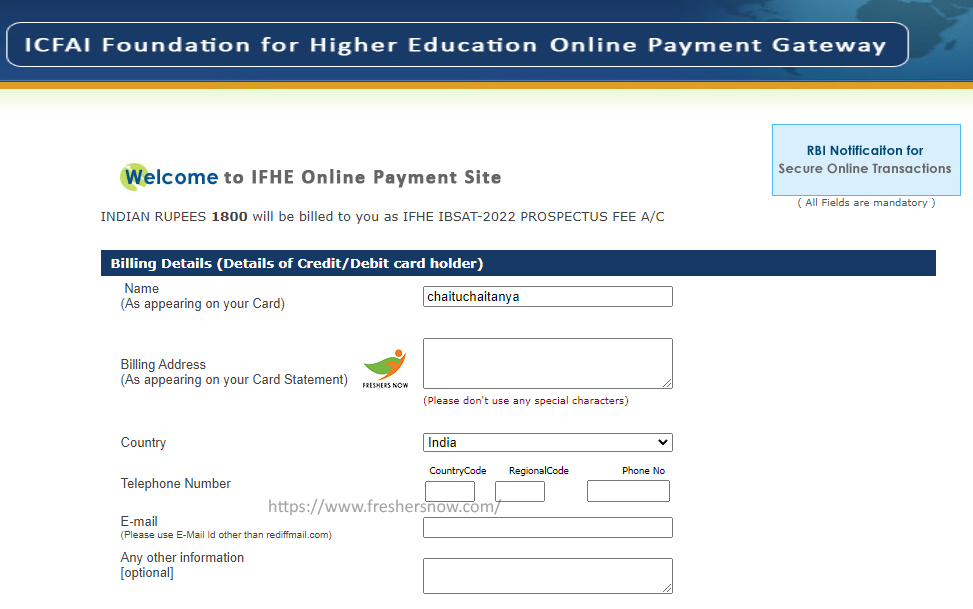 How To Fill IBSAT 2023 Application Form? Registration Process