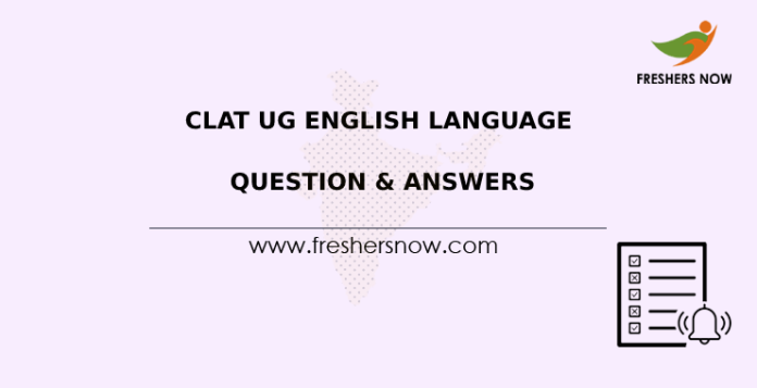 CLAT UG English Language Question & Answers