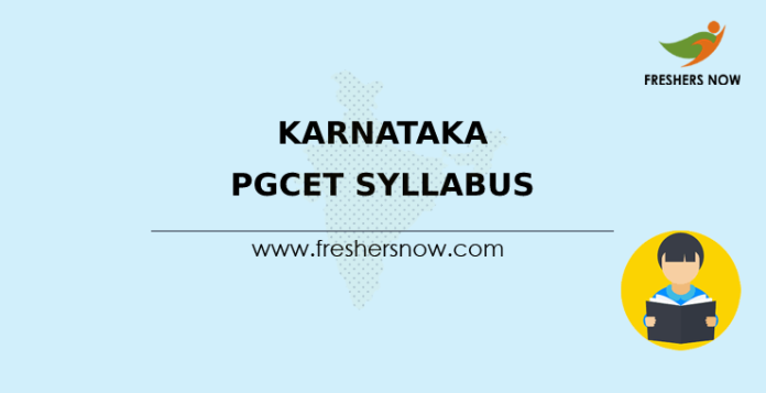 Karnataka PGCET Syllabus