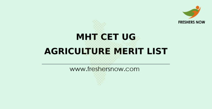 MHT CET UG Agriculture Merit List