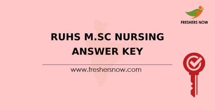 RUHS M.Sc Nursing Answer Key