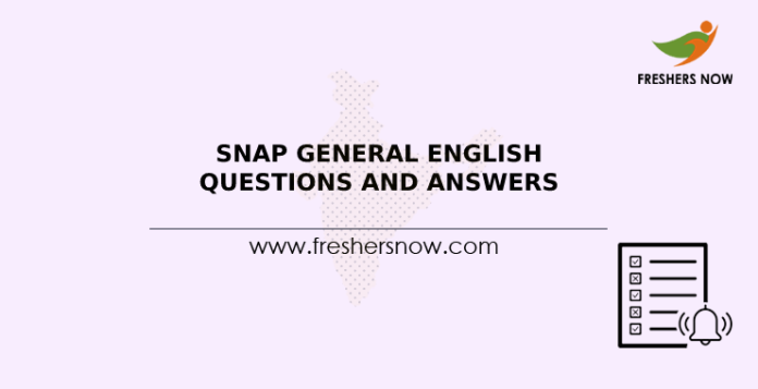 SNAP General English Questions and Answers