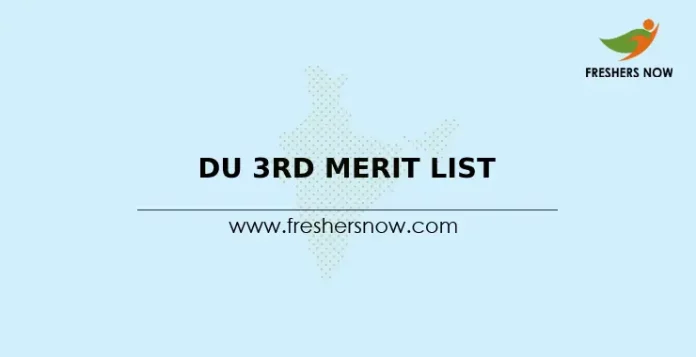 DU 3rd Merit List