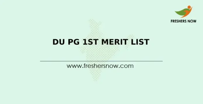 DU PG 1st Merit List