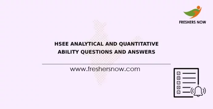 HSEE Analytical and Quantitative Ability Questions and Answers