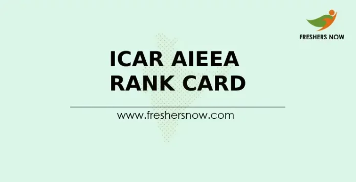 ICAR AIEEA Rank Card