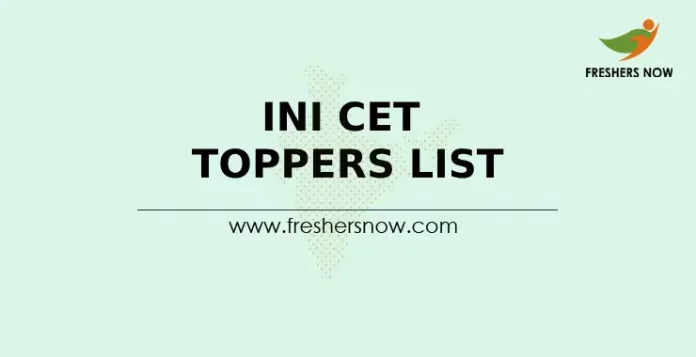 INI CET Toppers List