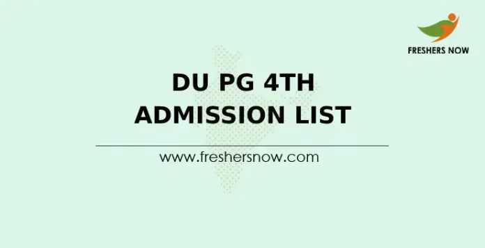 DU PG 4th Admission List