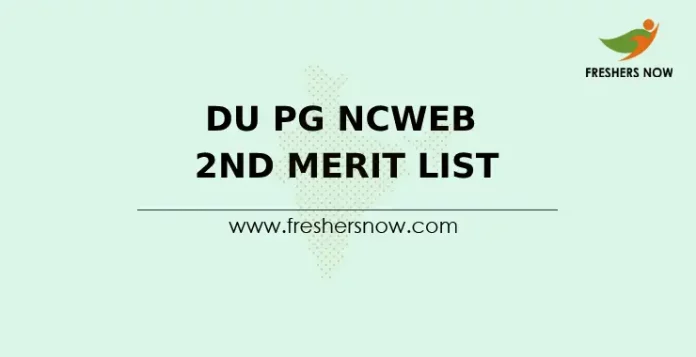 DU PG NCWEB 2nd Merit List