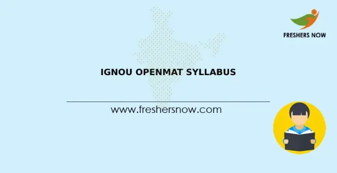 IGNOU OPENMAT Syllabus