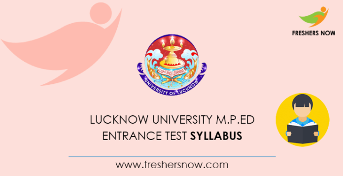 Lucknow University M.P.Ed Entrance Test Syllabus