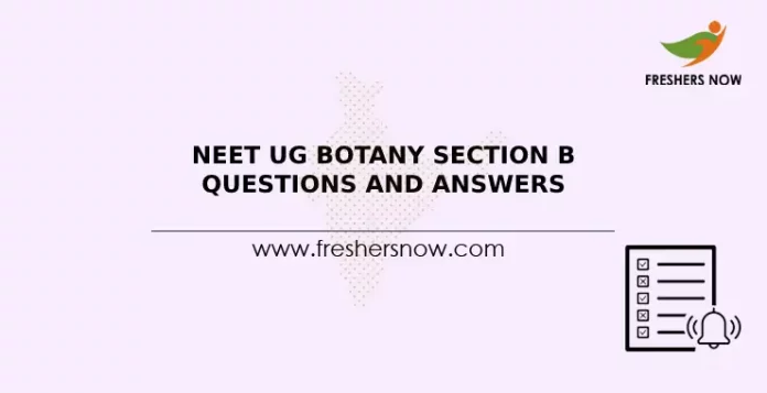 NEET UG Botany Section B Questions and Answers