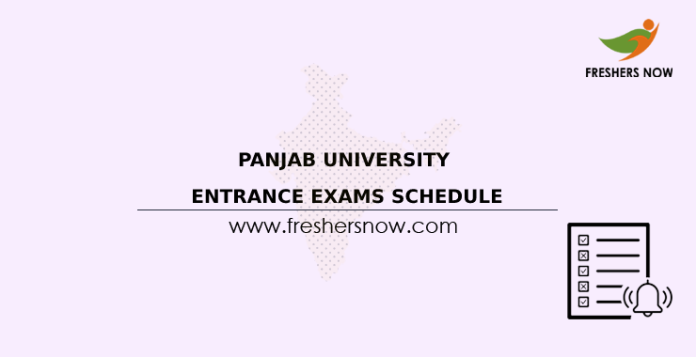 Panjab University Entrance Exams Schedule