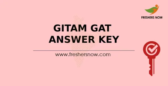 GITAM GAT Answer Key