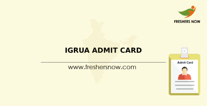 IGRUA Admit Card