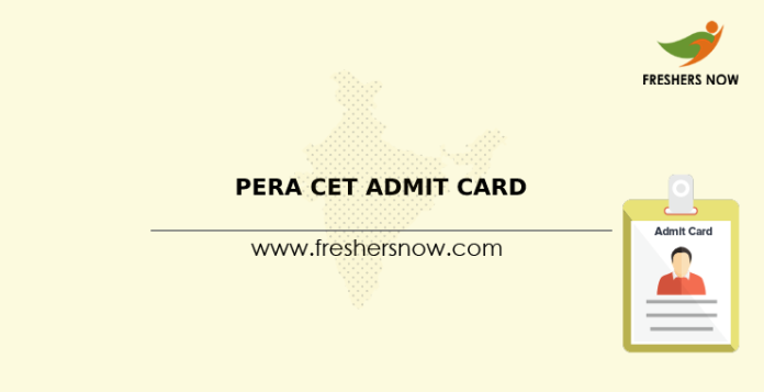 PERA CET Admit Card