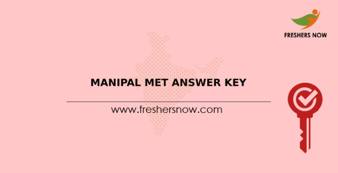 Manipal MET Answer Key