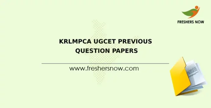 KRLMPCA UGCET Previous Question Papers