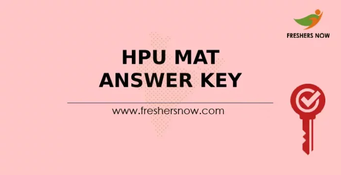 HPU MAT Answer Key