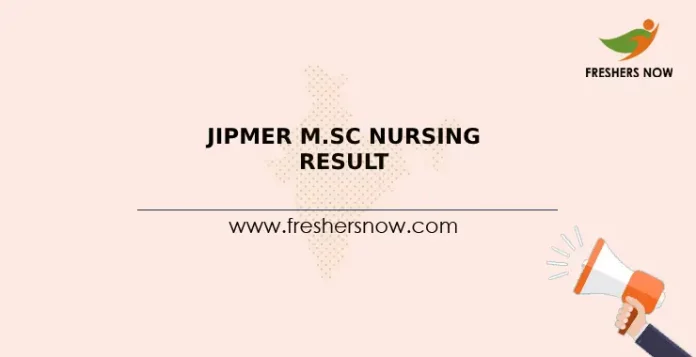 JIPMER M.Sc Nursing Result