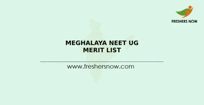 Meghalaya NEET UG Merit List