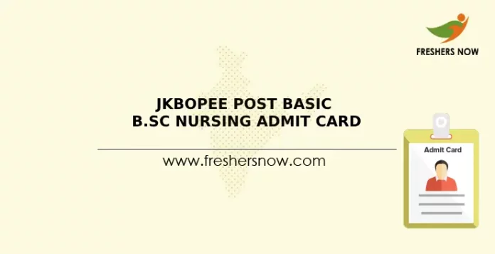 JKBOPEE Post Basic B.Sc Nursing Admit Card