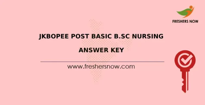 JKBOPEE Post Basic B.Sc Nursing Answer Key