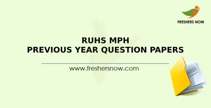 RUHS MPH Previous Year Question Papers