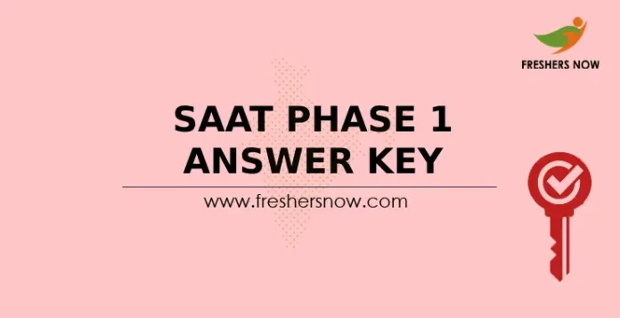 SAAT Phase 1 Answer Key